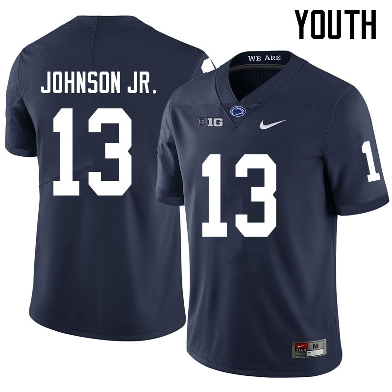 Youth #13 Michael Johnson Jr. Penn State Nittany Lions College Football Jerseys Sale-Navy - Click Image to Close